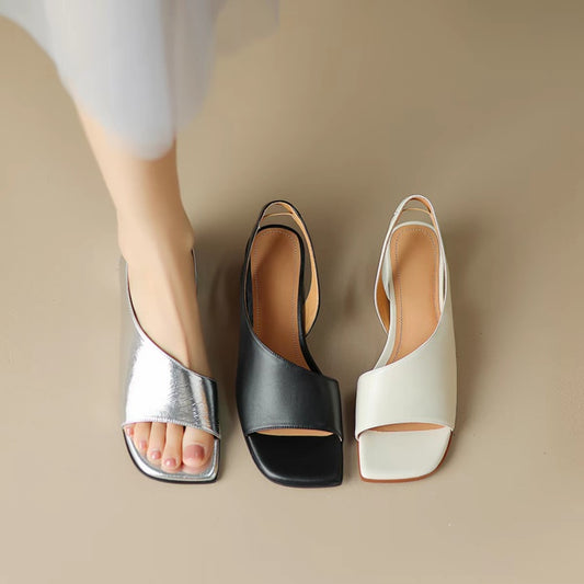 Sandales à talon ouvert – Élégance minimaliste &amp; confort moderne